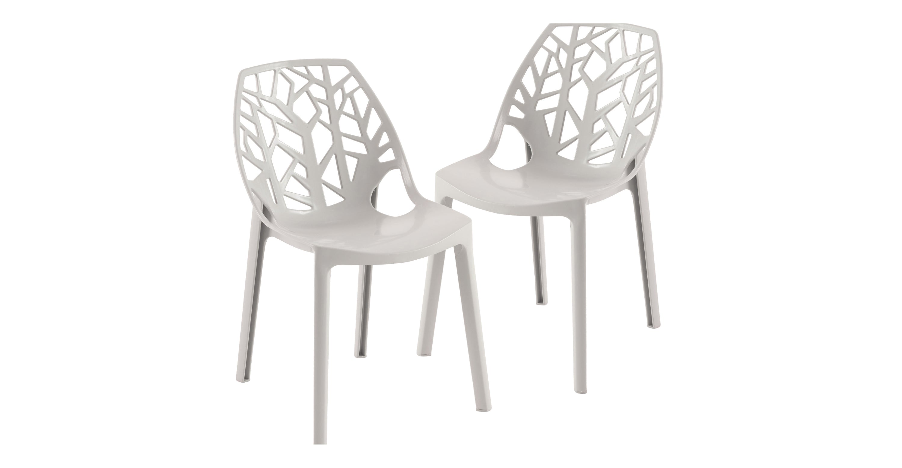 Cornelia Modern Dining Chair ABS Plastic Side Chair, Set of 2