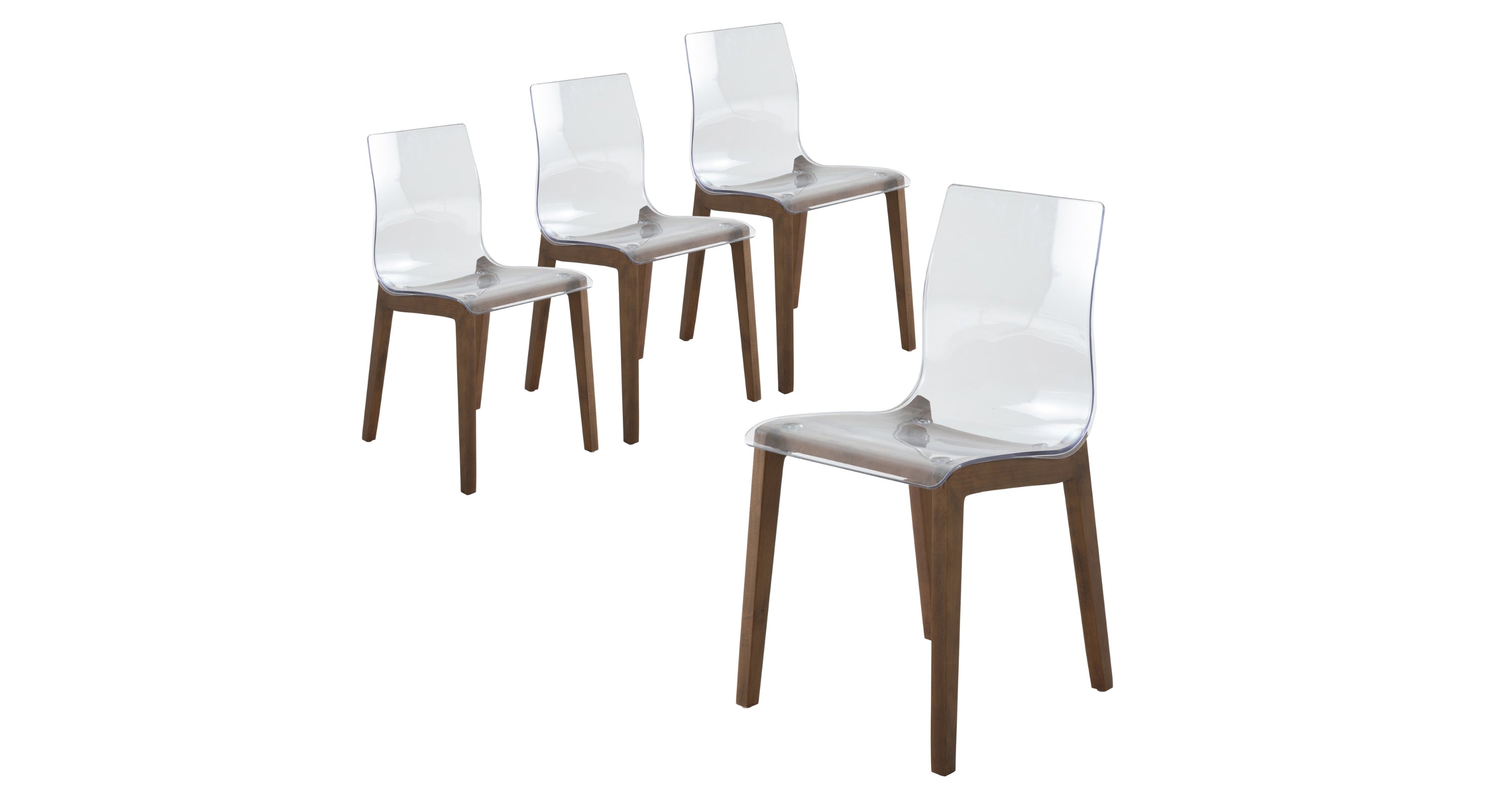 Marsden Modern Dining Side Chair with Beech Wood Legs, Set of 4