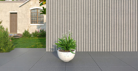 Iris Modern Round Planter Pot in Fiberstone and Clay Weather Resistant Design