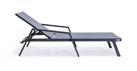 Marlin Aluminum Outdoor Chaise Lounge Chair with Sling Fabric Seat