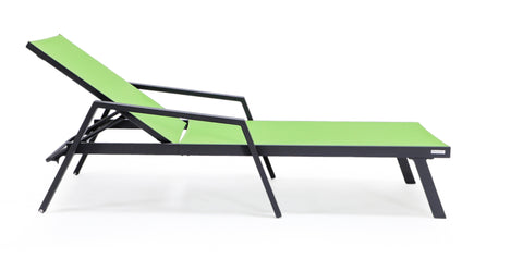 Marlin Aluminum Outdoor Chaise Lounge Chair with Sling Fabric Seat