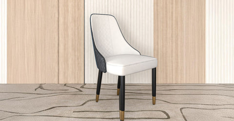 Allure Dining Chairs Fabric/Leather Seat and Back in Oak Wood