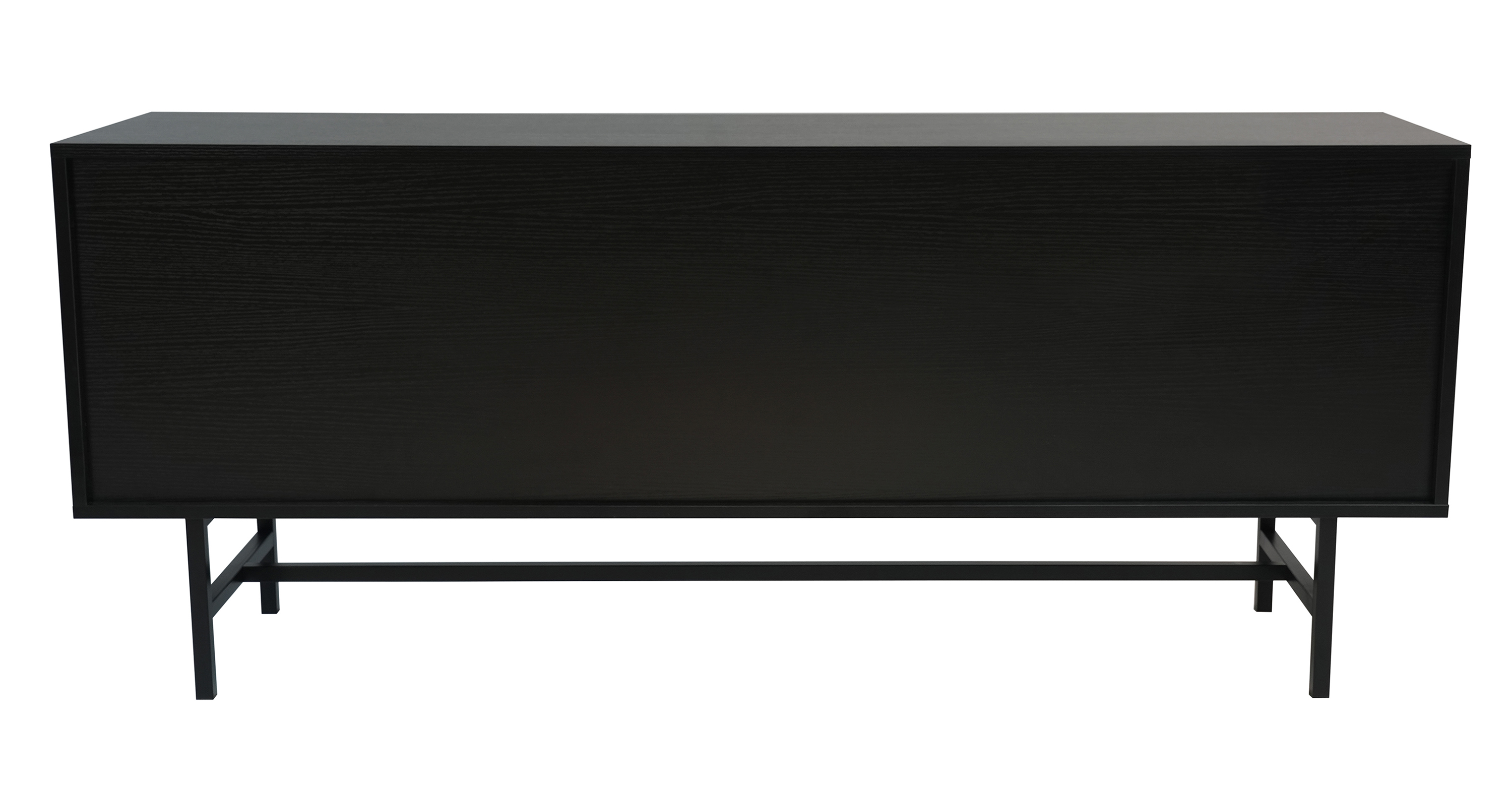 Rochester Modern Rectangular TV Stand: Enclosed Storage & Powder-Coated Iron Legs