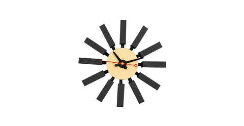 Vdara Modern Design Block Silent Non-Ticking Wall Clock