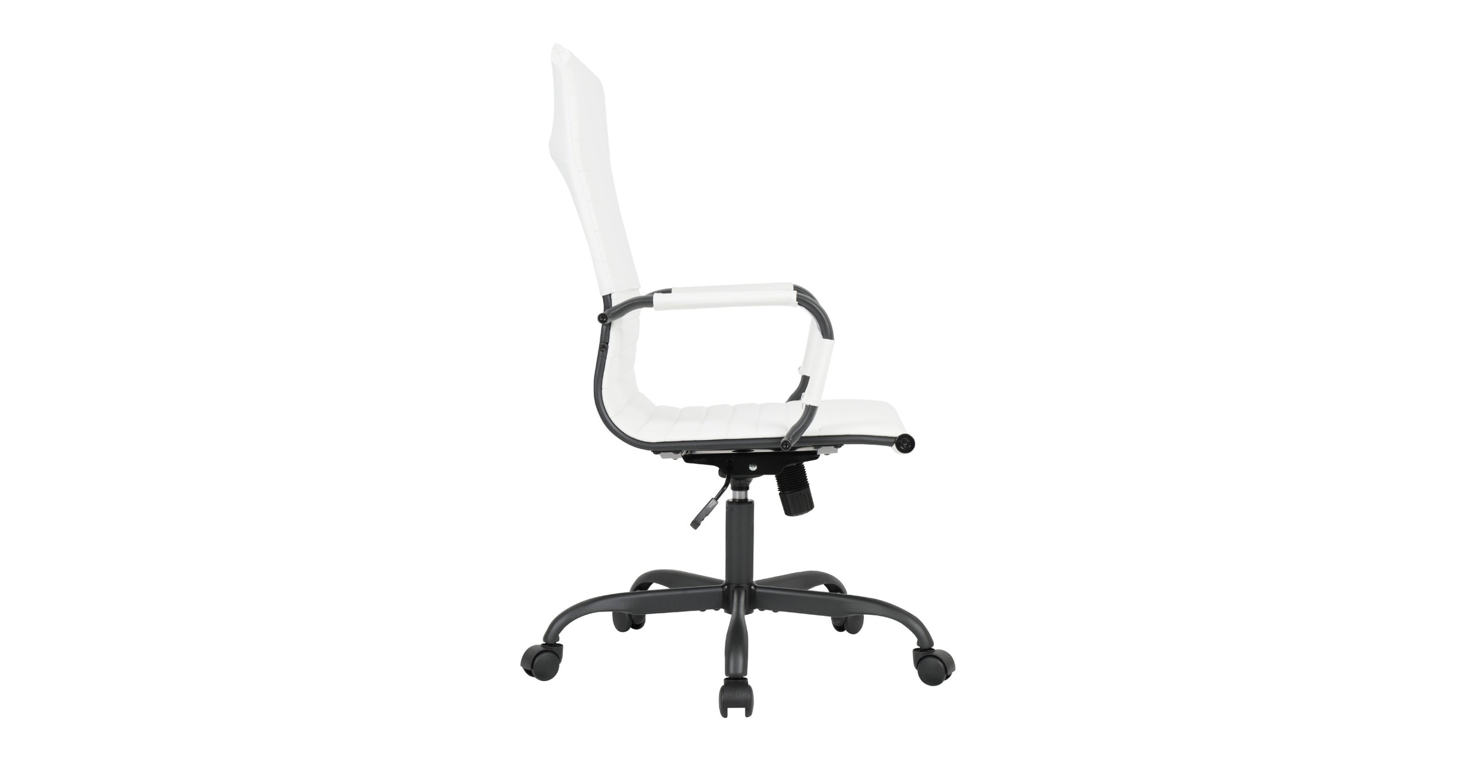 Harris Leather High-Back Adjustable  Office Conference Chair with Armrests