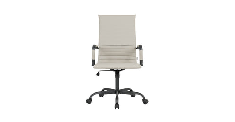 Harris Leather High-Back Adjustable  Office Conference Chair with Armrests