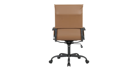 Harris Leather High-Back Adjustable  Office Conference Chair with Armrests