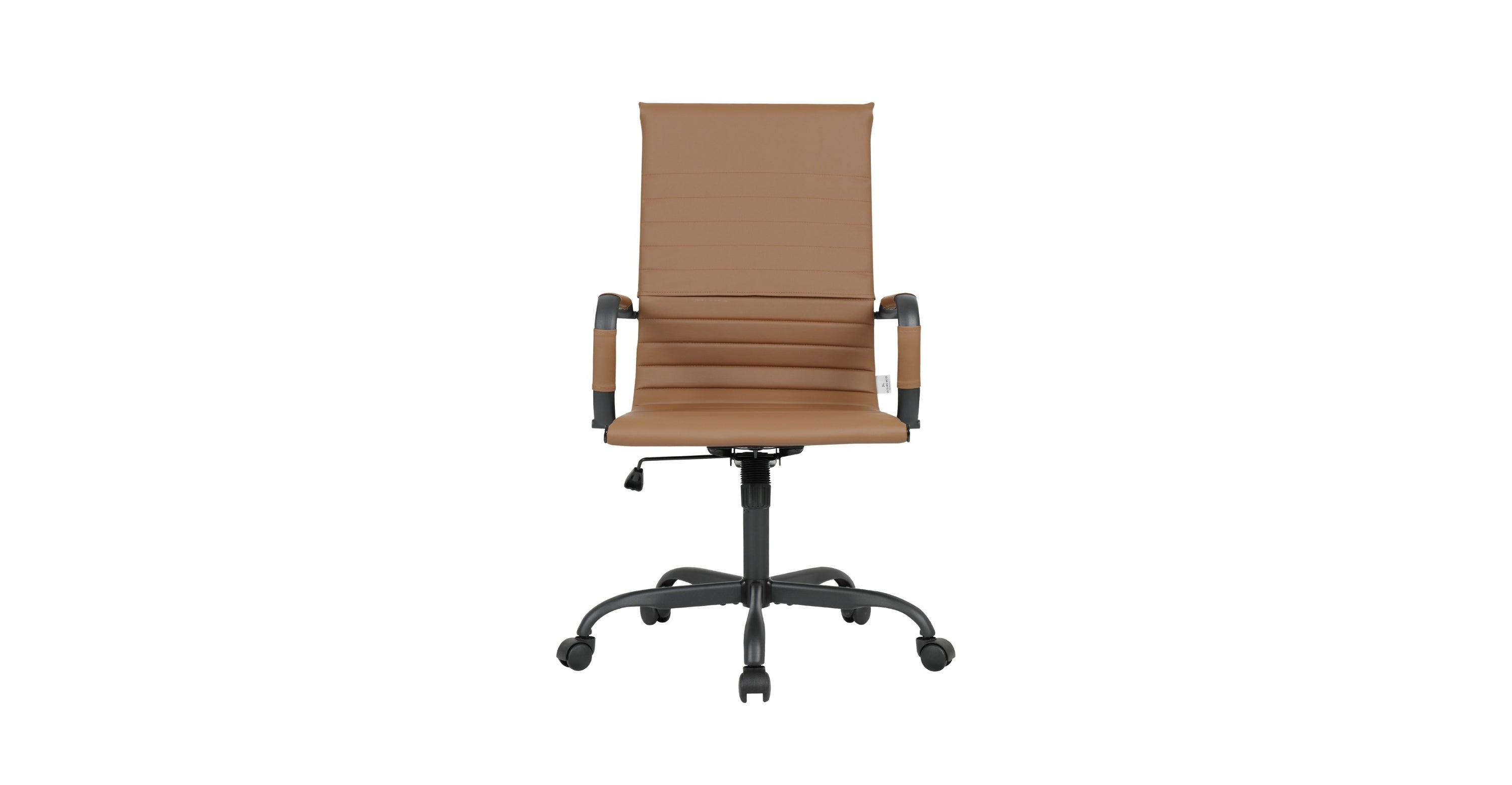 Harris Leather High-Back Adjustable  Office Conference Chair with Armrests