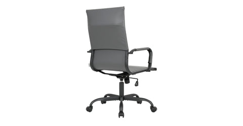 Harris Leather High-Back Adjustable  Office Conference Chair with Armrests