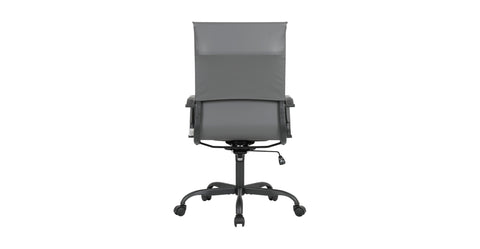 Harris Leather High-Back Adjustable  Office Conference Chair with Armrests