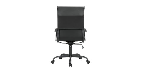 Harris Leather High-Back Adjustable  Office Conference Chair with Armrests