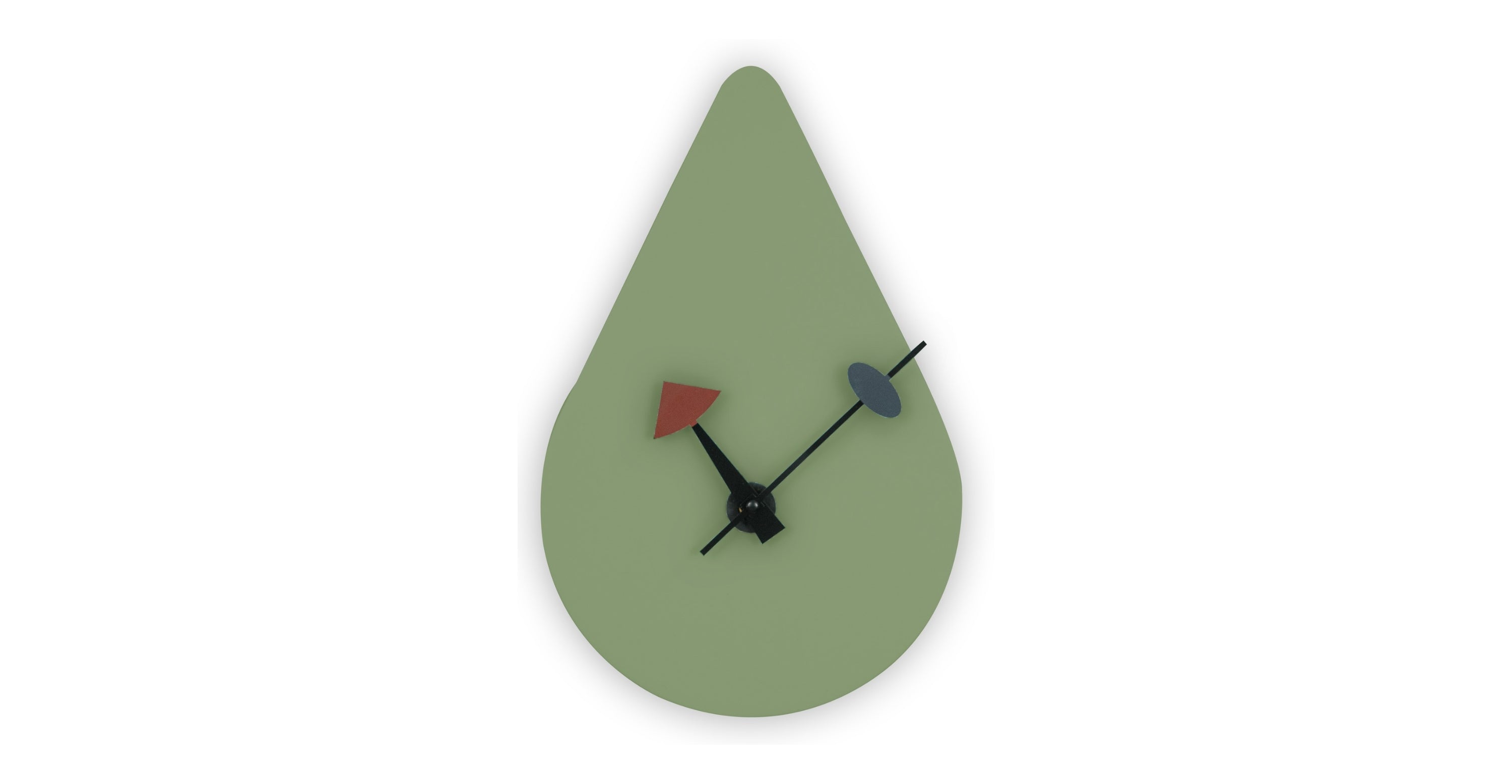 Manchester Modern Tear-Drop Silent Non-Ticking Wall Clock