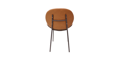 Servos Modern Dining Side Chair with Upholstered Seat and Powder Coated Iron Frame Set of 2