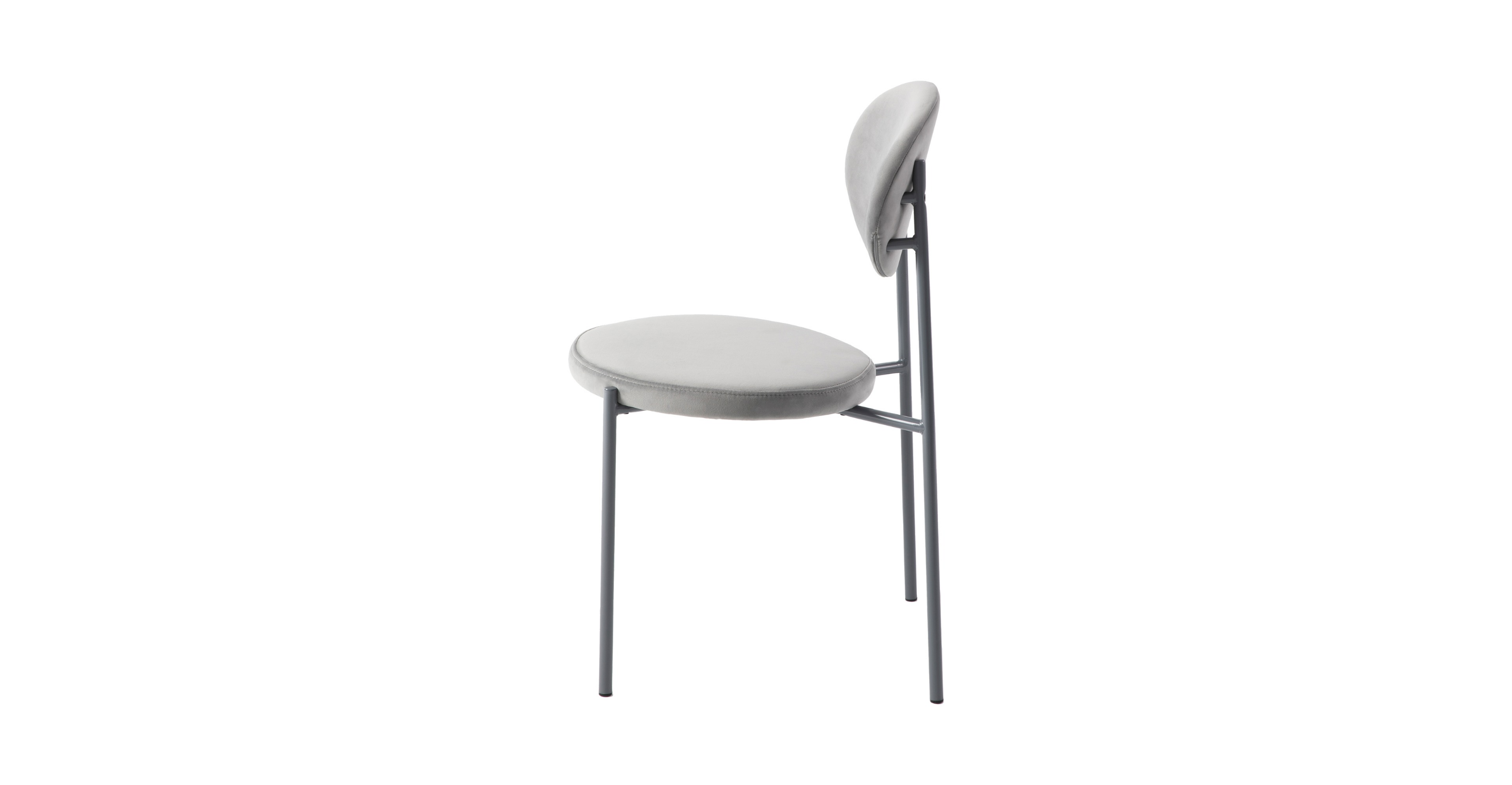 Euston Modern Upholstered Dining Chair with Round Wicker/Velvet Back Style