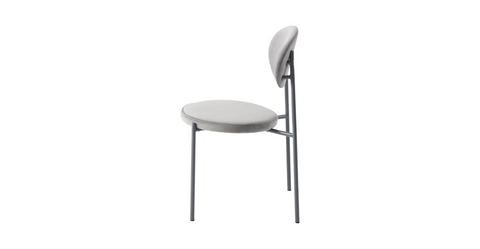 Euston Modern Upholstered Dining Chair with Round Wicker/Velvet Back Style