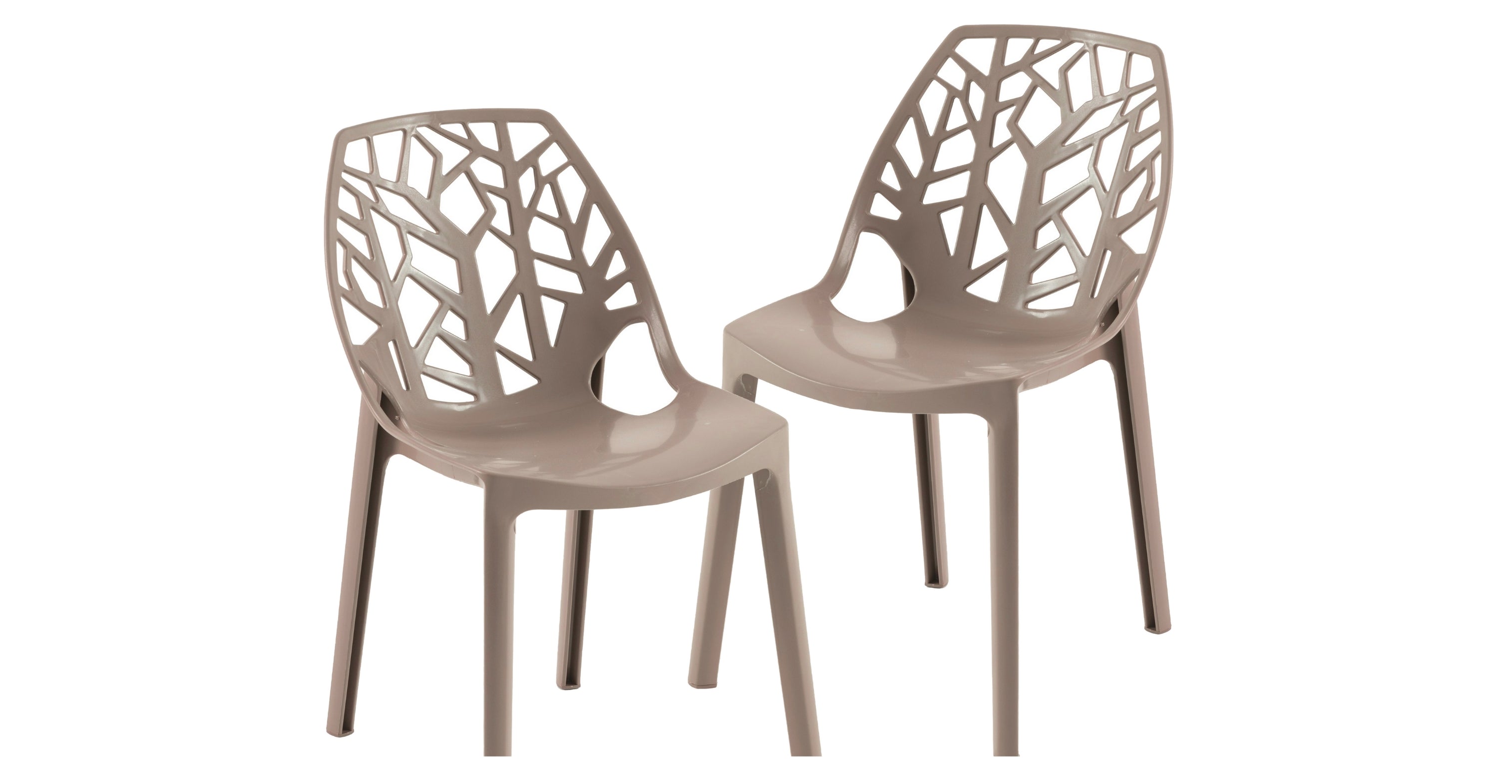 Cornelia Modern Dining Chair ABS Plastic Side Chair, Set of 2