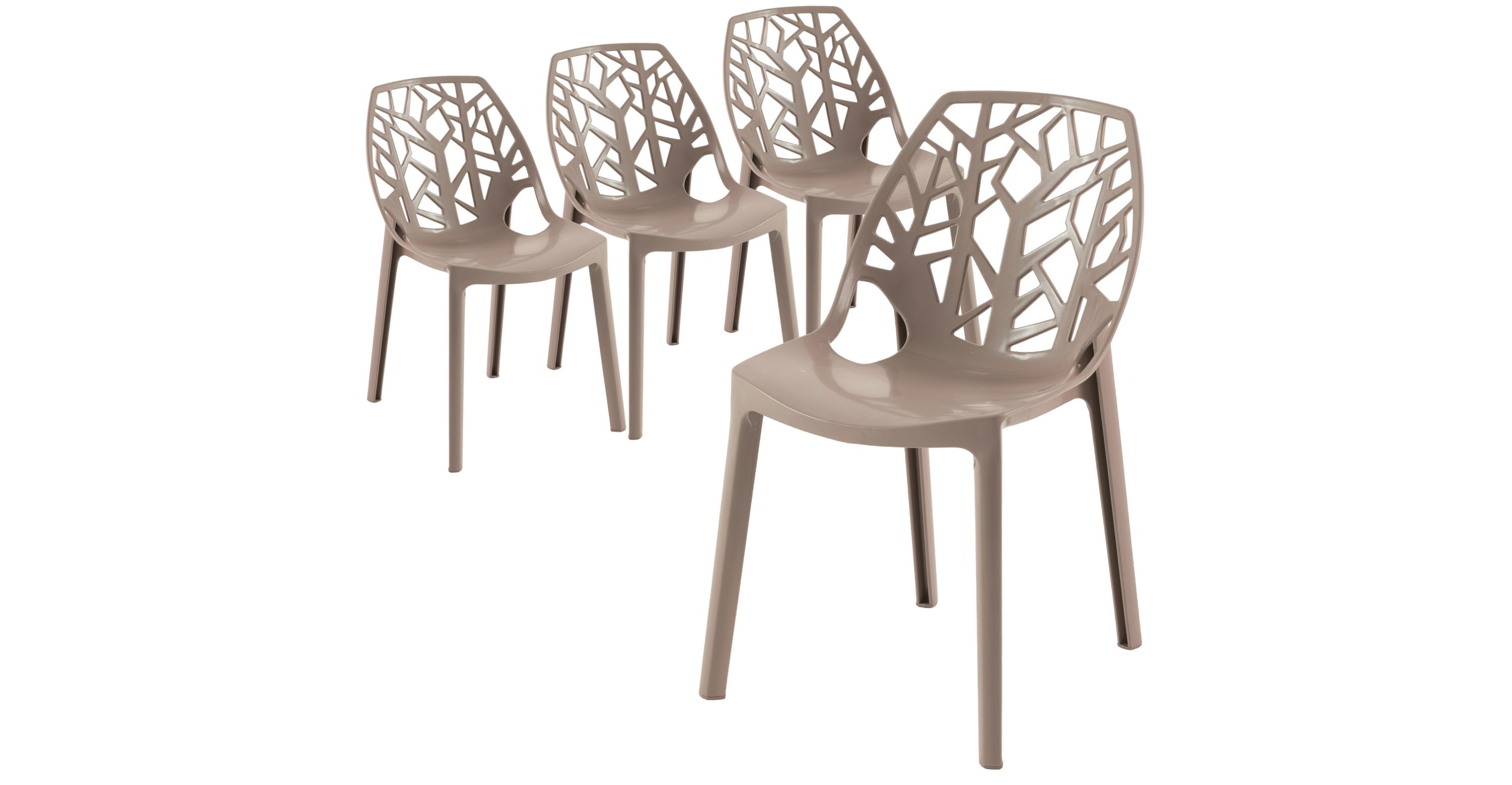 Cornelia Modern Dining Chair ABS Plastic Side Chair, Set of 4