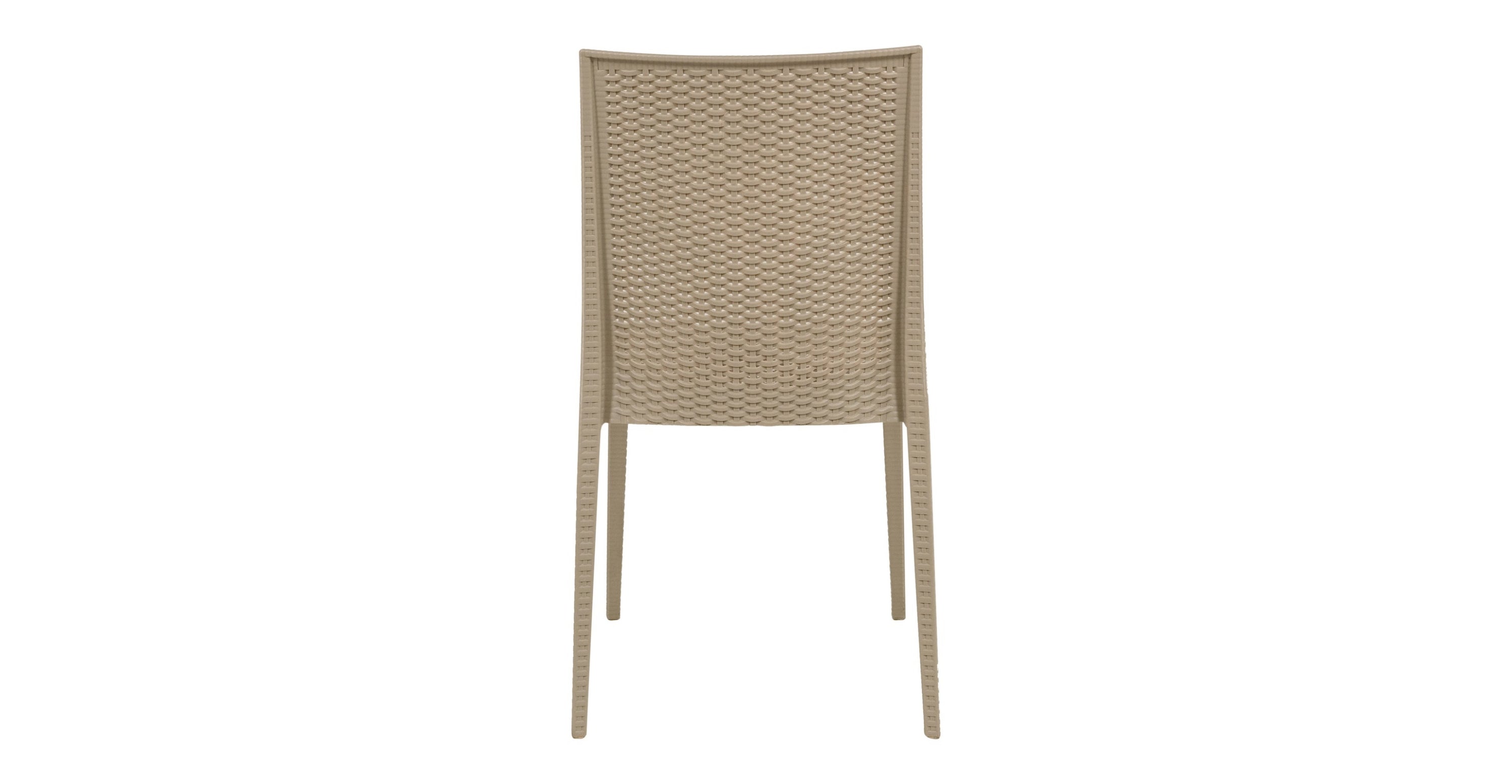 Mace Patio Outdoor Dining Chair with Weave Design in Polypropylene