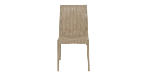 Mace Patio Outdoor Dining Chair with Weave Design in Polypropylene