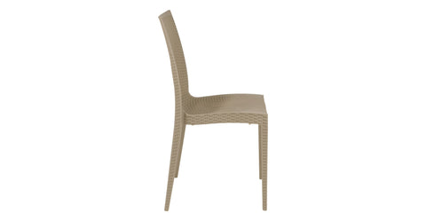 Mace Patio Outdoor Dining Chair with Weave Design in Polypropylene