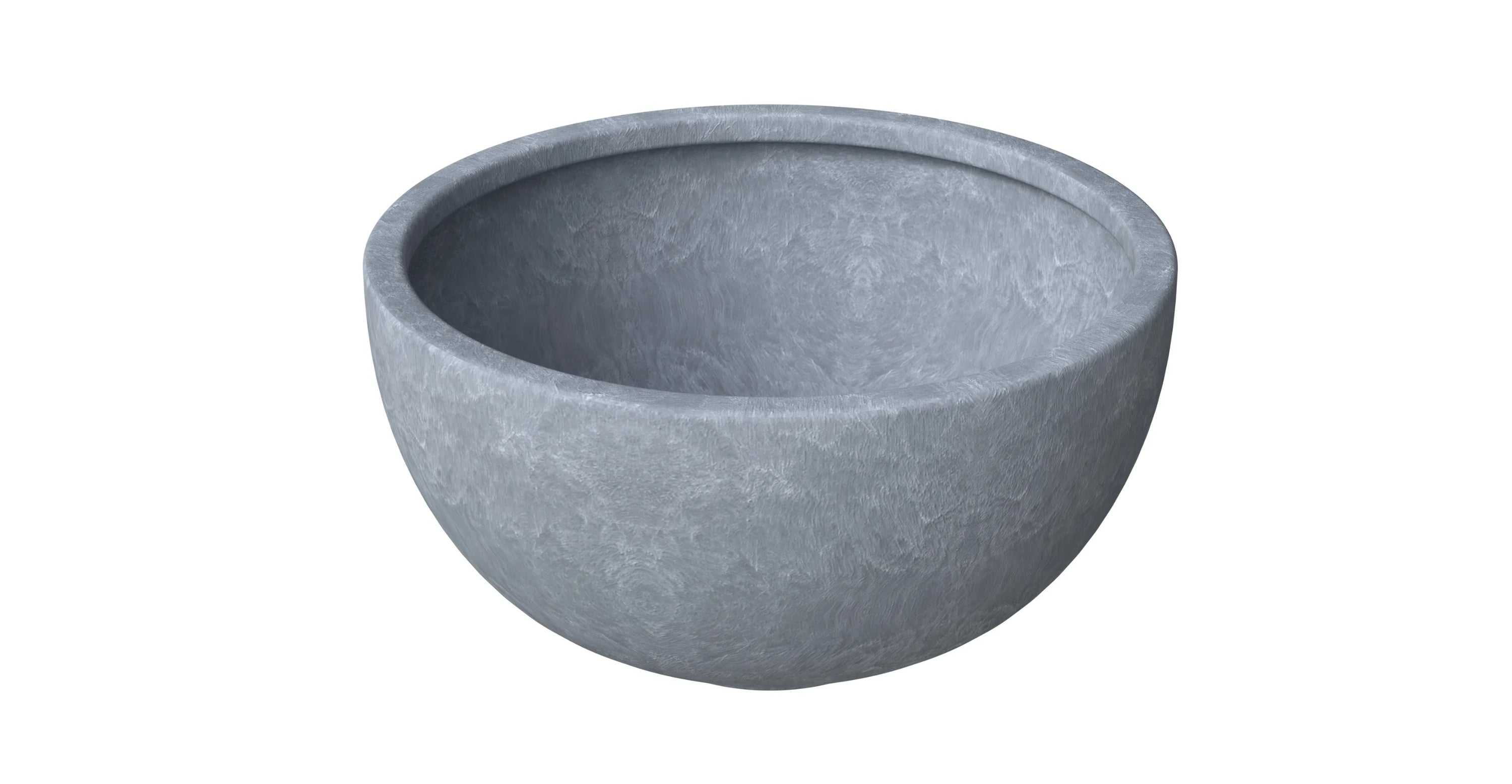 Iris Modern Round Planter Pot in Fiberstone and Clay Weather Resistant Design