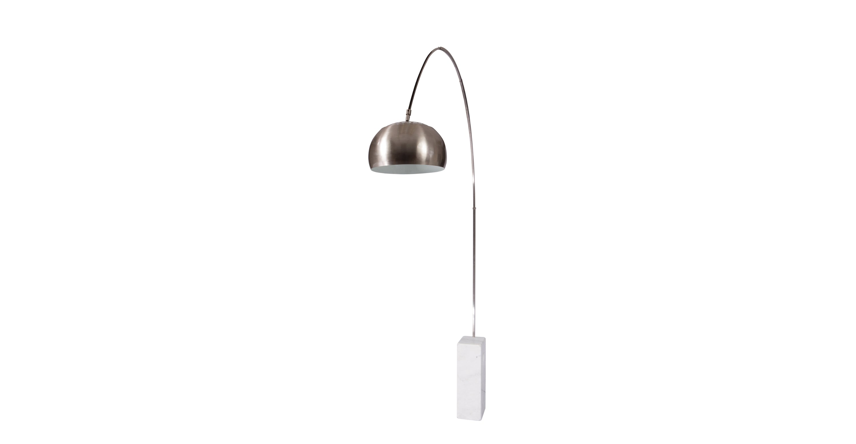 Arco Modern Floor Lamp with Marble Cube Base