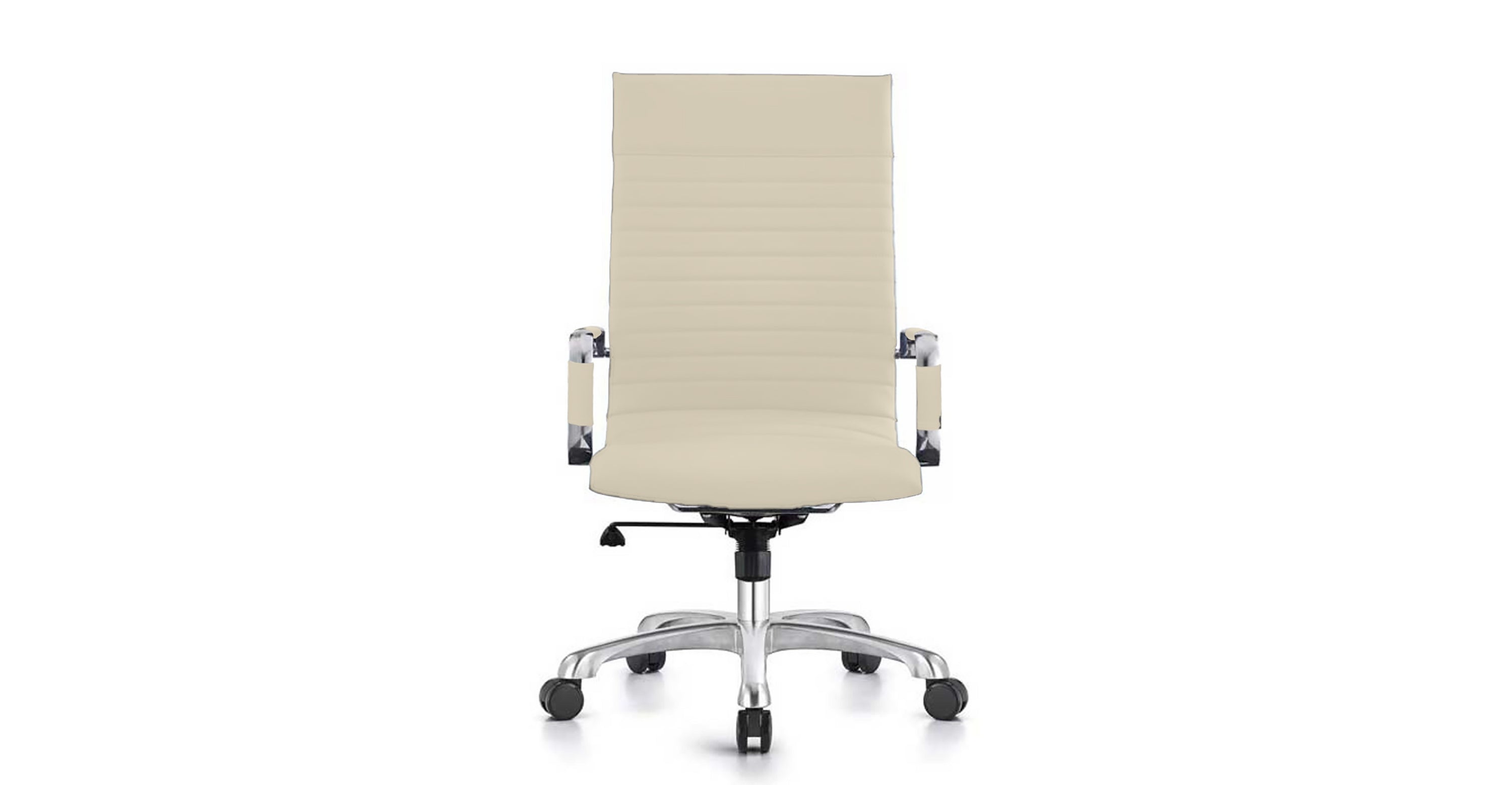 Harris Leather High-Back Adjustable  Office Conference Chair with Armrests