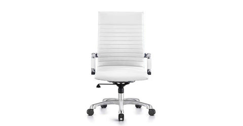 Harris Leather High-Back Adjustable  Office Conference Chair with Armrests