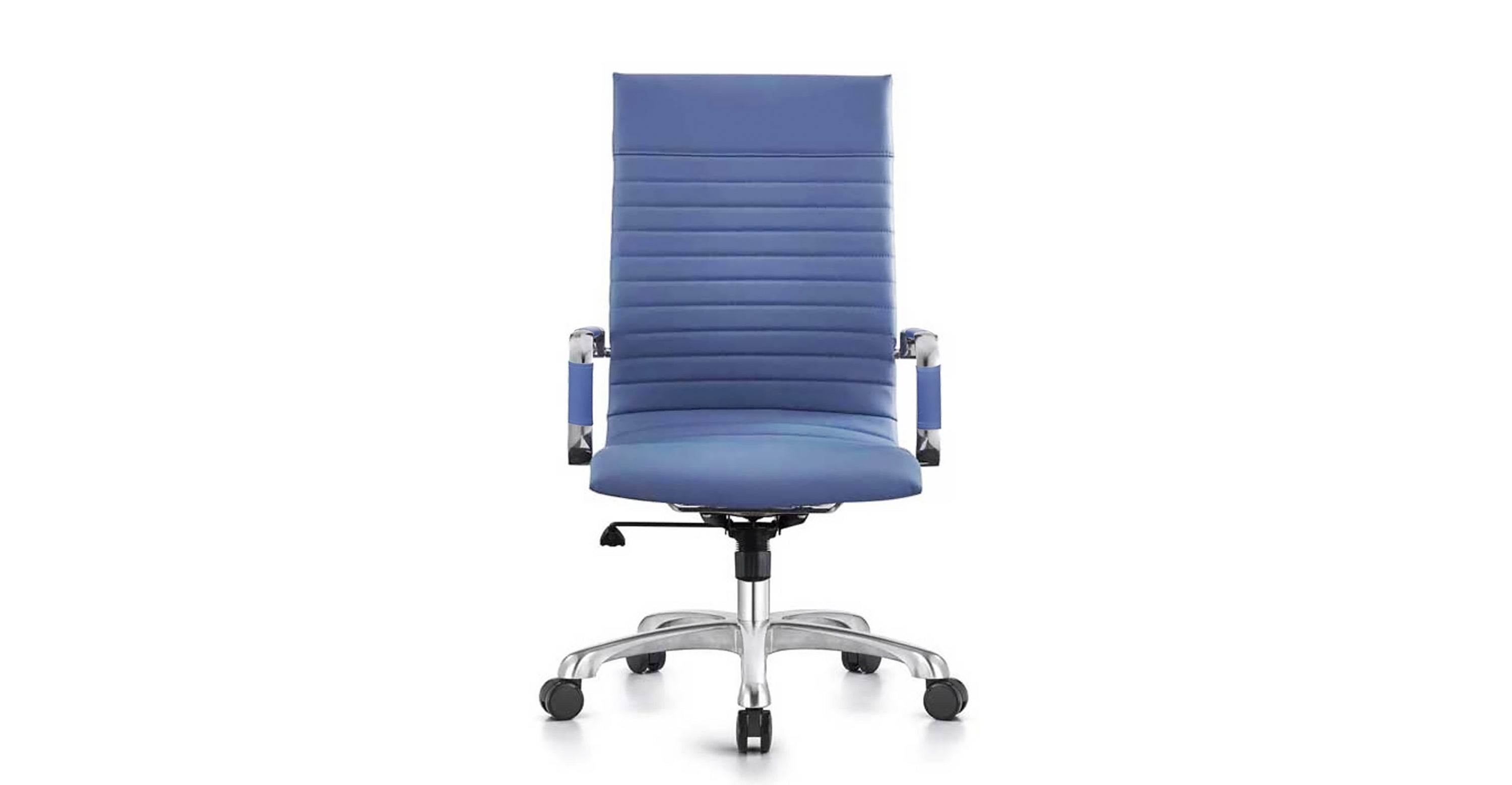 Harris Leather High-Back Adjustable  Office Conference Chair with Armrests