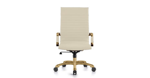 Harris Leather High-Back Adjustable  Office Conference Chair with Armrests