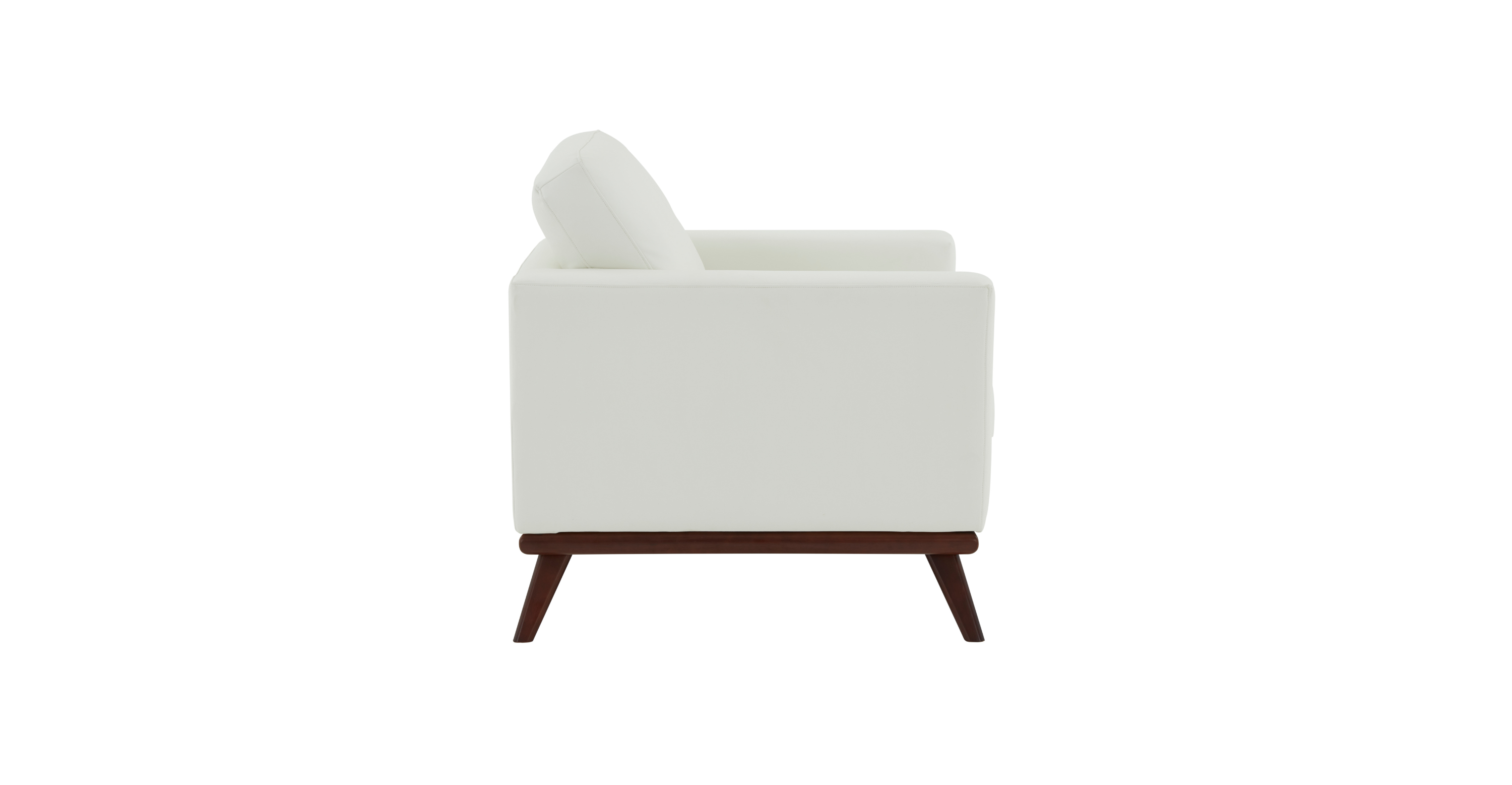 Chester Modern Leather Accent Arm Chair With Birch Wood Base