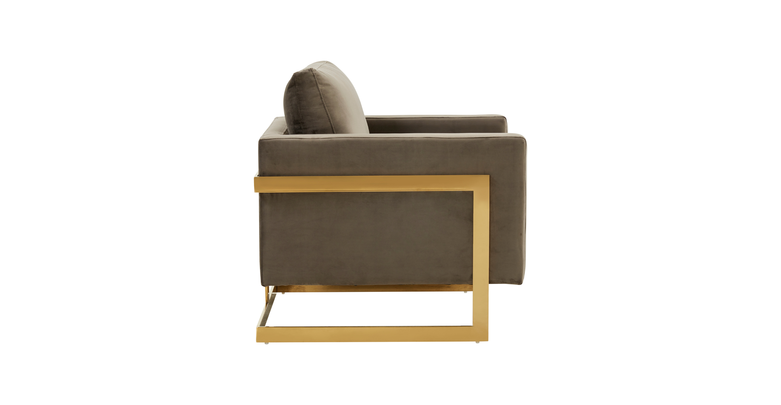 Lincoln Modern Upholstered Accent Armchair With Gold/Black Metal Frame