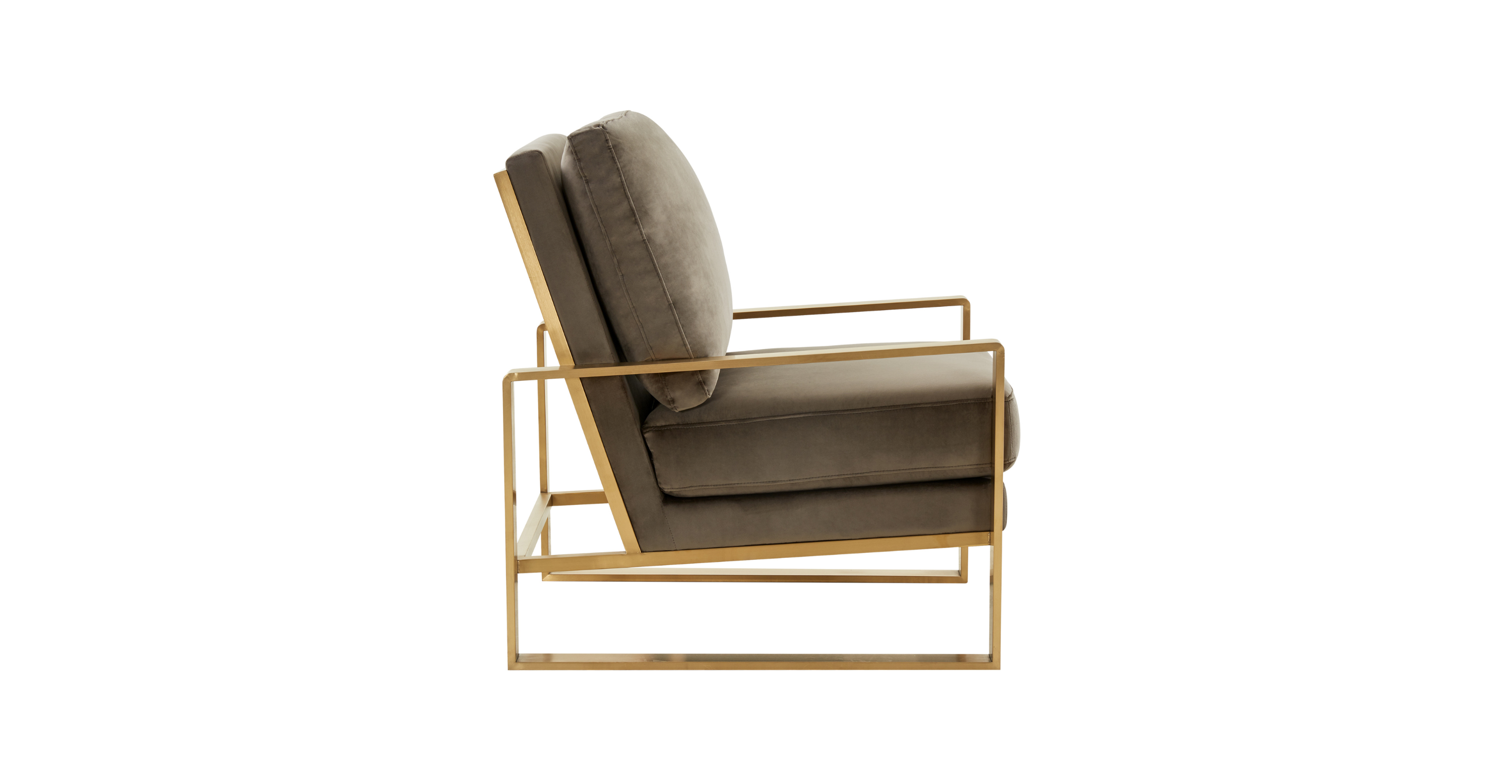 Jefferson Accent Armchair with Upholstered and Gold/Silver Metal Frame