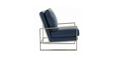 Jefferson Accent Armchair with Upholstered and Gold/Silver Metal Frame