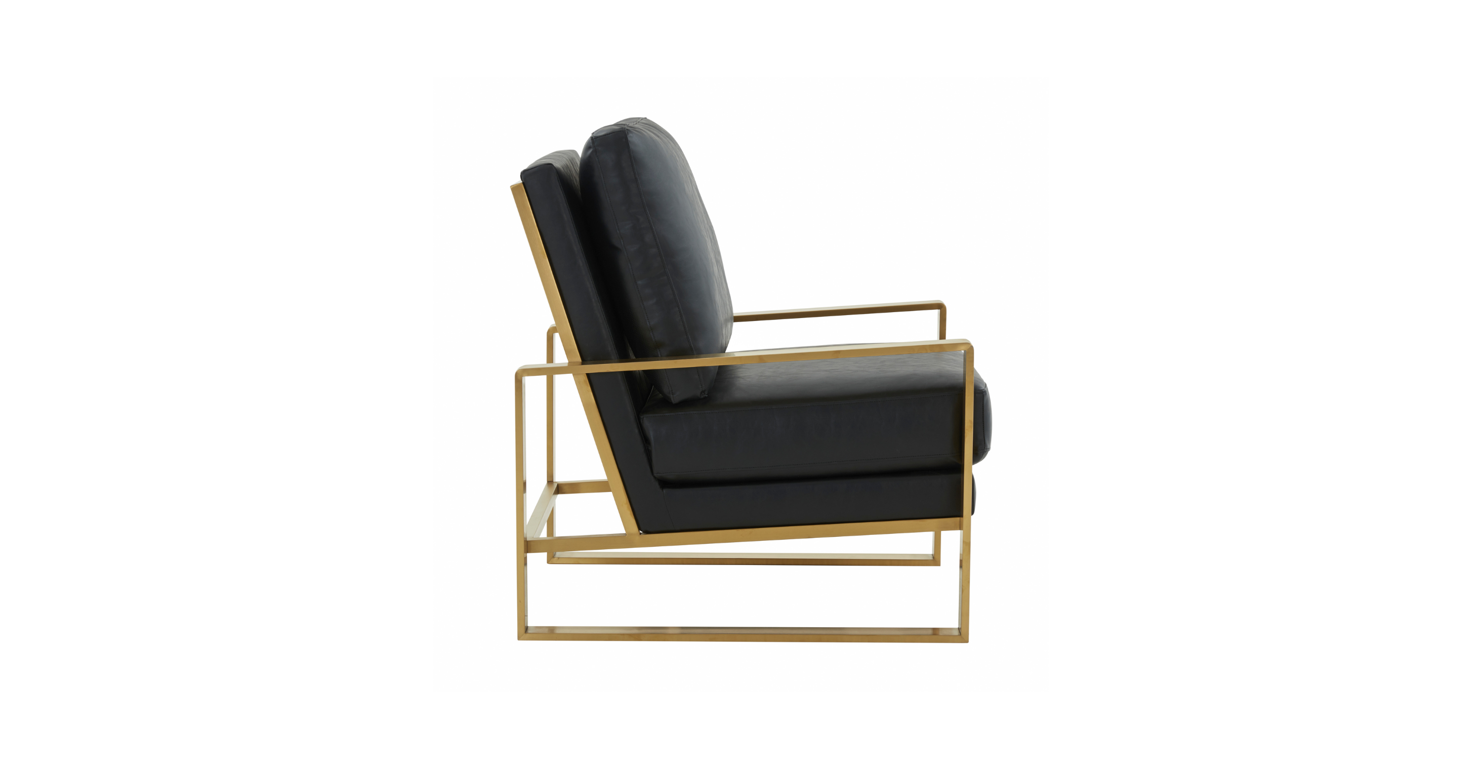 Jefferson Accent Armchair with Upholstered and Gold/Silver Metal Frame