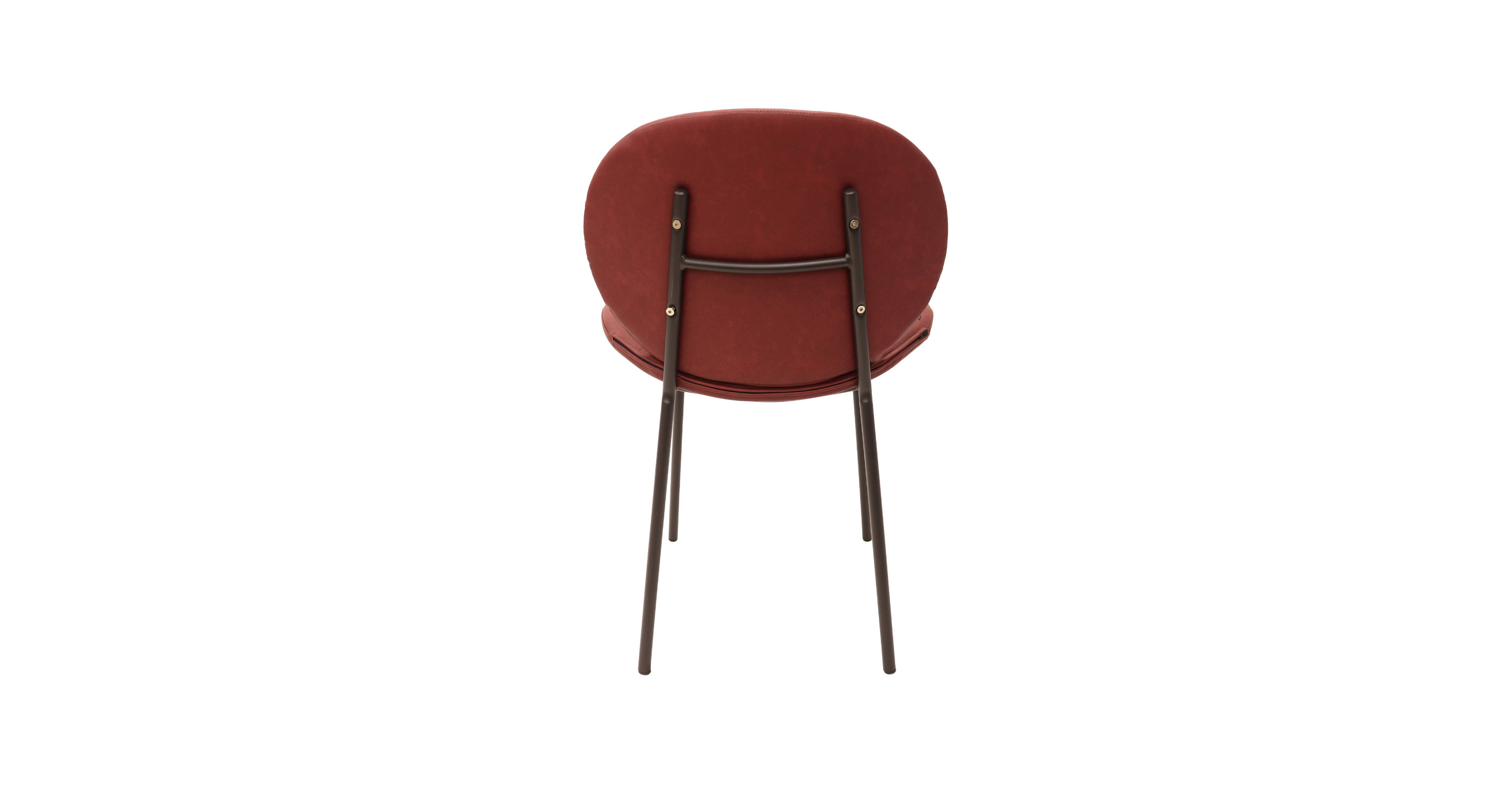 Servos Modern Dining Side Chair with Upholstered Seat and Powder Coated Iron Frame Set of 2