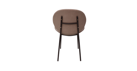 Servos Modern Dining Side Chair with Upholstered Seat and Powder Coated Iron Frame Set of 2