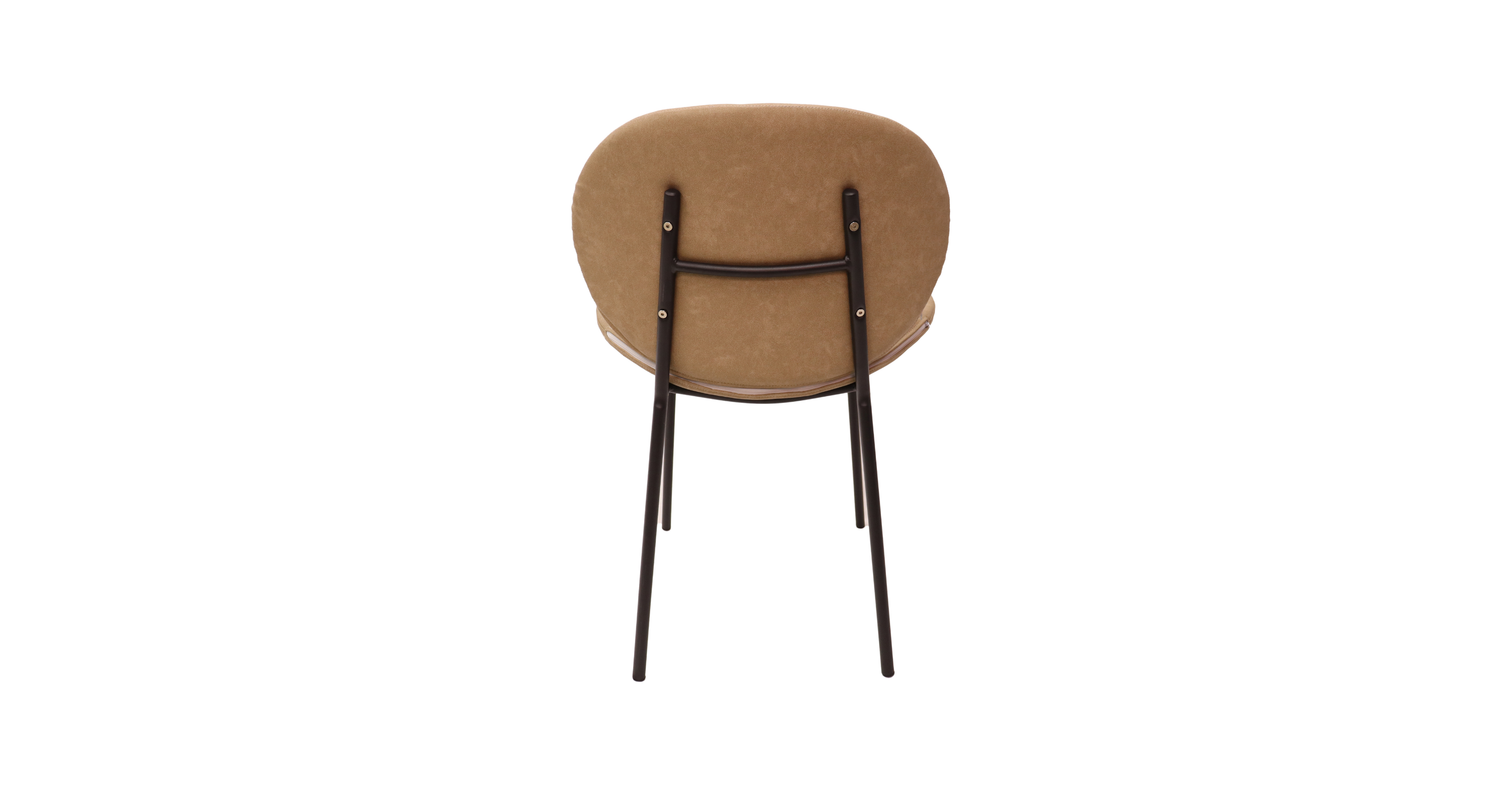 Servos Modern Dining Side Chair with Upholstered Seat and Powder Coated Iron Frame Set of 2