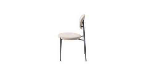 Euston Modern Upholstered Dining Chair with Round Wicker/Velvet Back Style