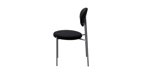 Euston Modern Upholstered Dining Chair with Round Wicker/Velvet Back Style