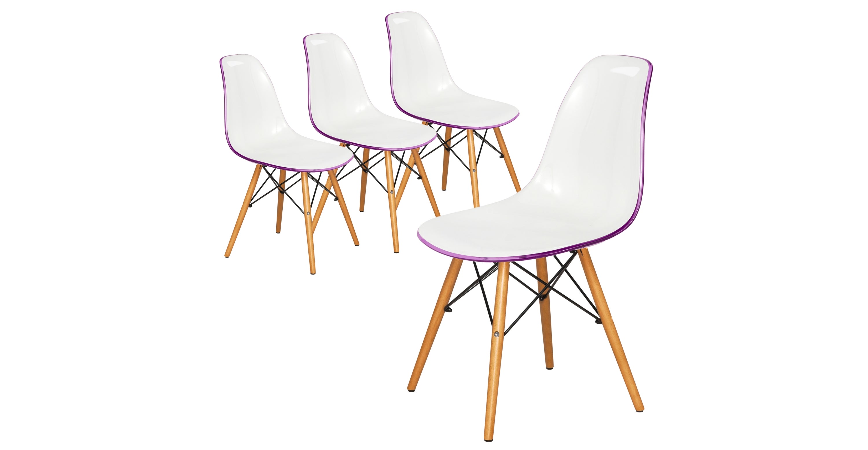 Dover Modern Dining Chair  Molded Side Chair Set of 4