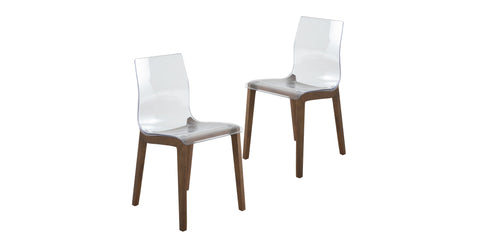 Marsden Modern Dining Side Chair with Beech Wood Legs, Set of 2