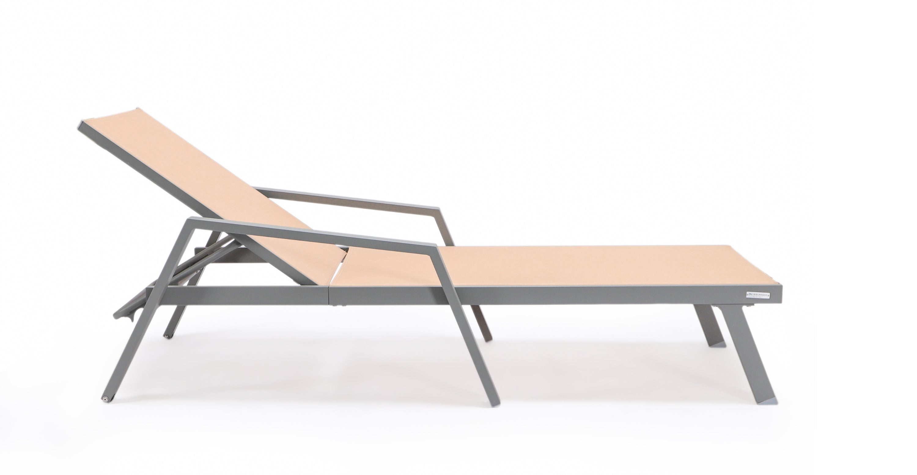 Marlin Aluminum Outdoor Chaise Lounge Chair with a Square Fire Pit Table