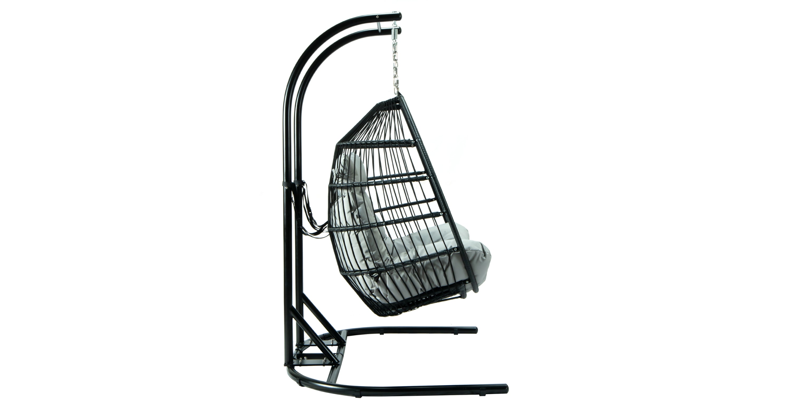 Wicker 2 Person Double Folding Hanging Egg Swing Chair