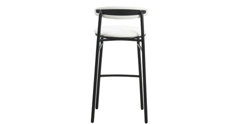 Lume Series Modern Bar Stool Upholstered in Leather for Dining Room and Kitchen