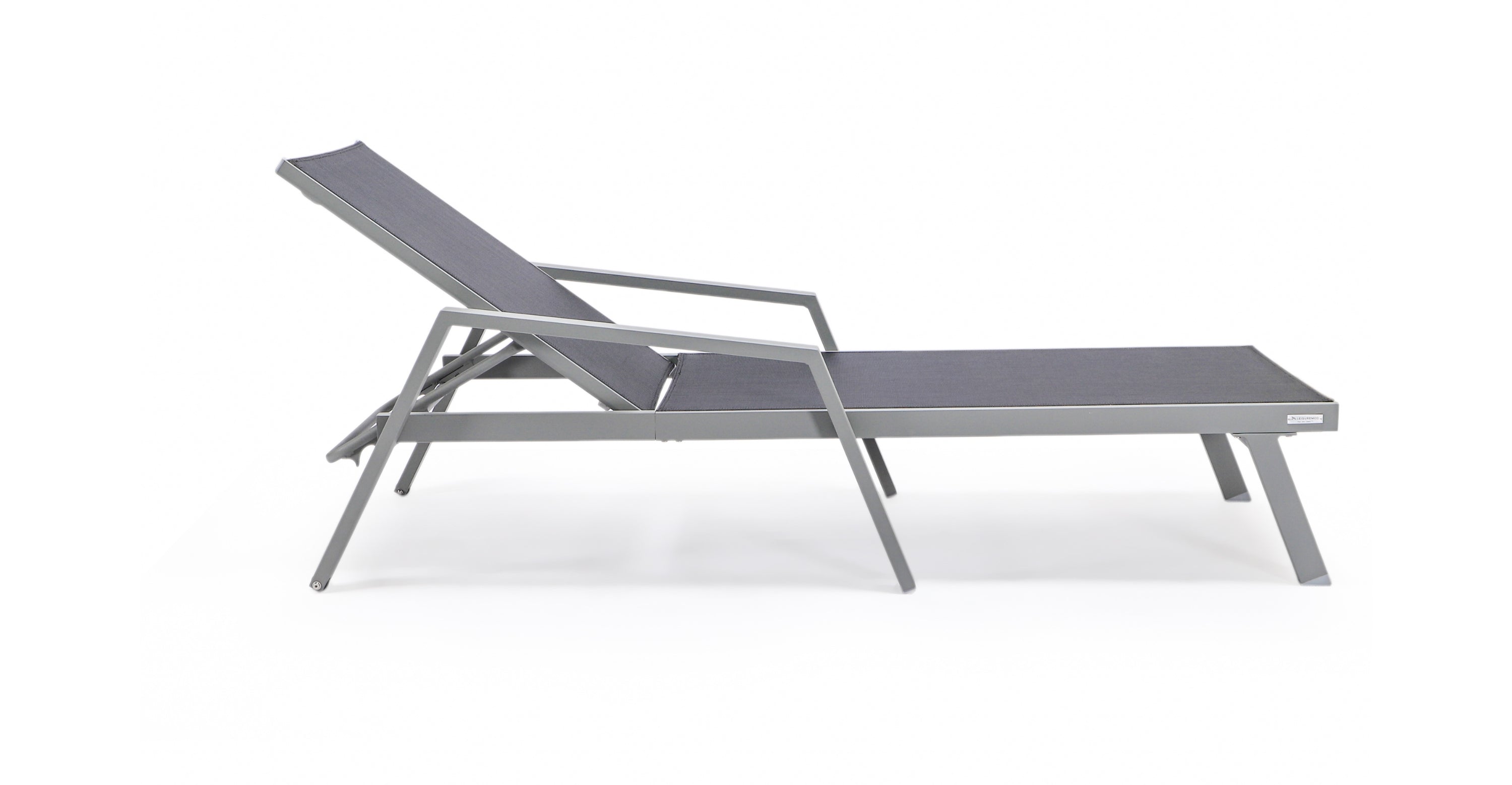 Marlin Aluminum Outdoor Chaise Lounge Chair with Sling Fabric Seat