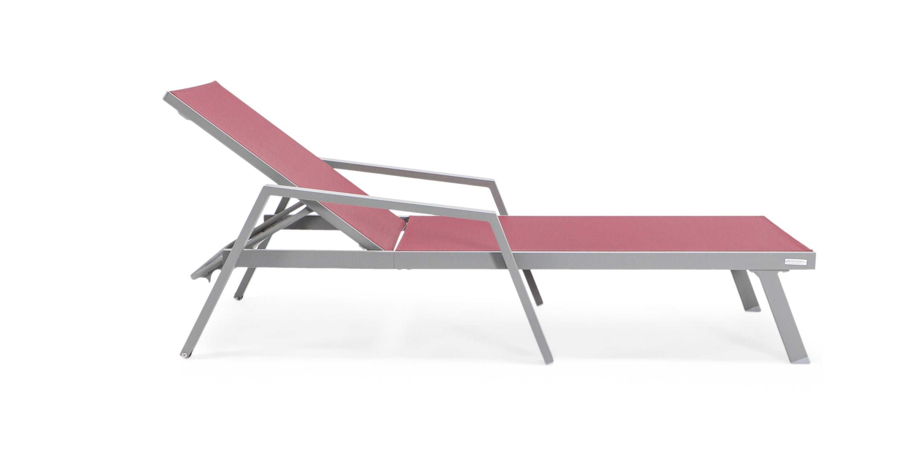 Marlin Aluminum Outdoor Chaise Lounge Chair with Sling Fabric Seat