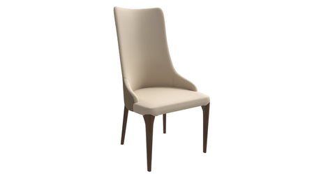 Elm Dining Chair with a Leather/Velvet Seat and a Two-Tone Color Design Backrest in Ash Wood