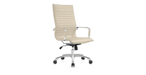 Harris Leather High-Back Adjustable  Office Conference Chair with Armrests