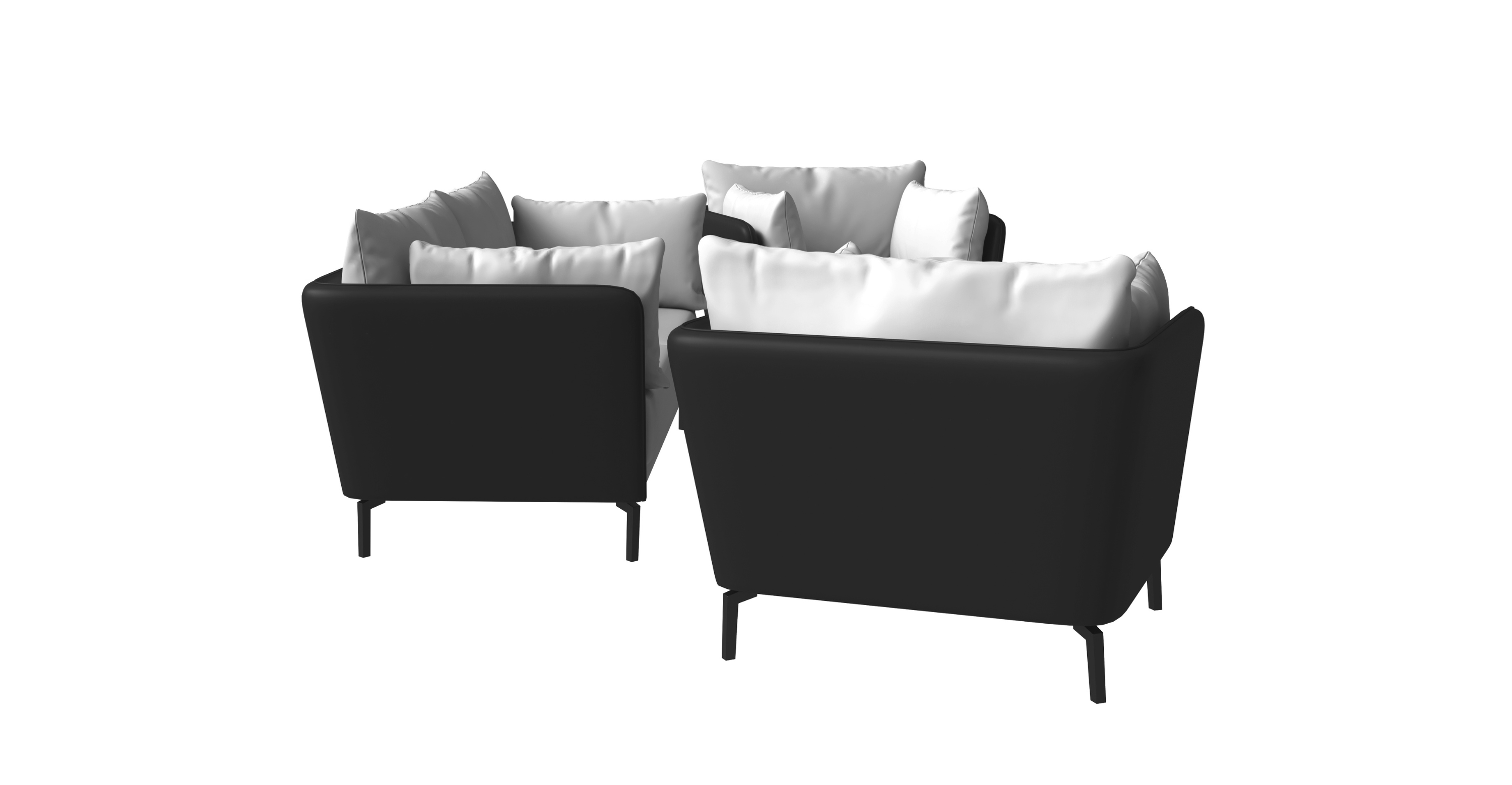 Luxify Single-Seater Leather Sofa Accent Armchair with Stainless Steel Legs and Removable Cushions